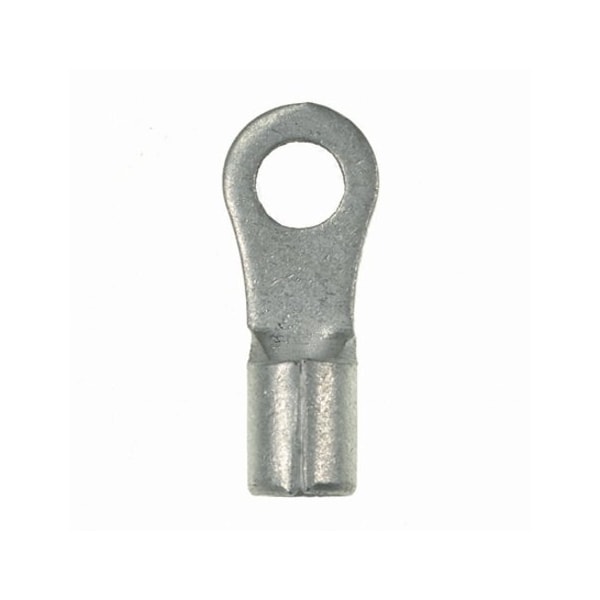 Ring Terminal, 5/16 in Stud Size, 12 AWG, 2,000 V, Bare Insulated, Bare, 50 PK